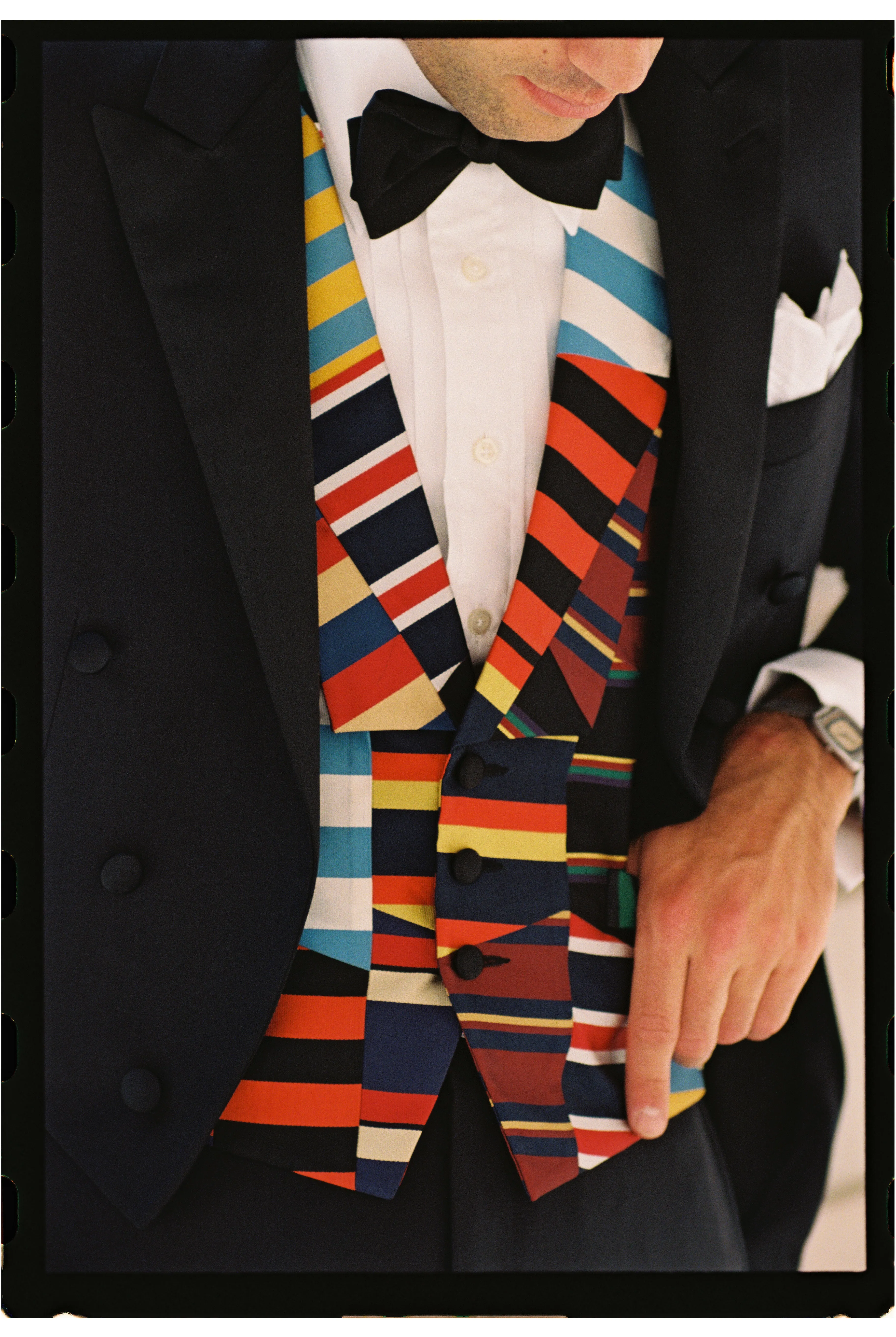 Made-in-USA Patchwork Silk Repp Waistcoat - Custom Make sold by J. Press product image thumbnail 3