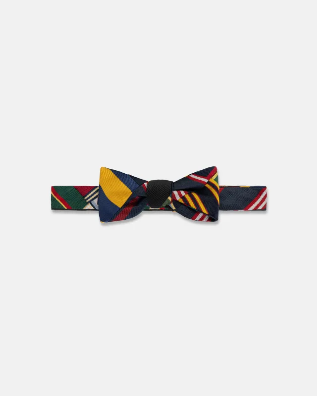 Made-in-USA Patchwork Silk Repp Bow Tie made by J. Press