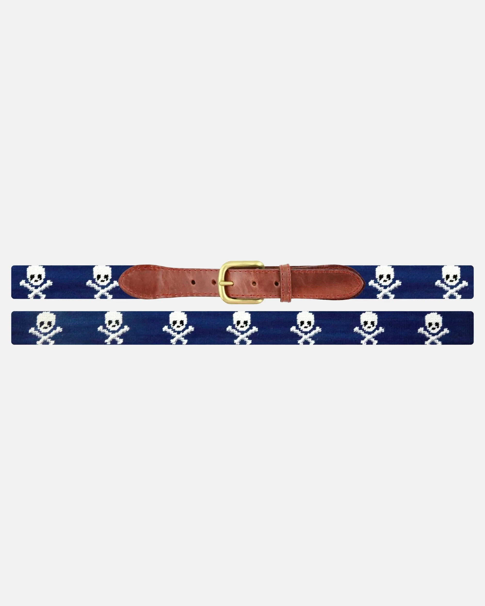 Skull and Bones Navy Needlepoint Belt sold by J. Press product image thumbnail 2