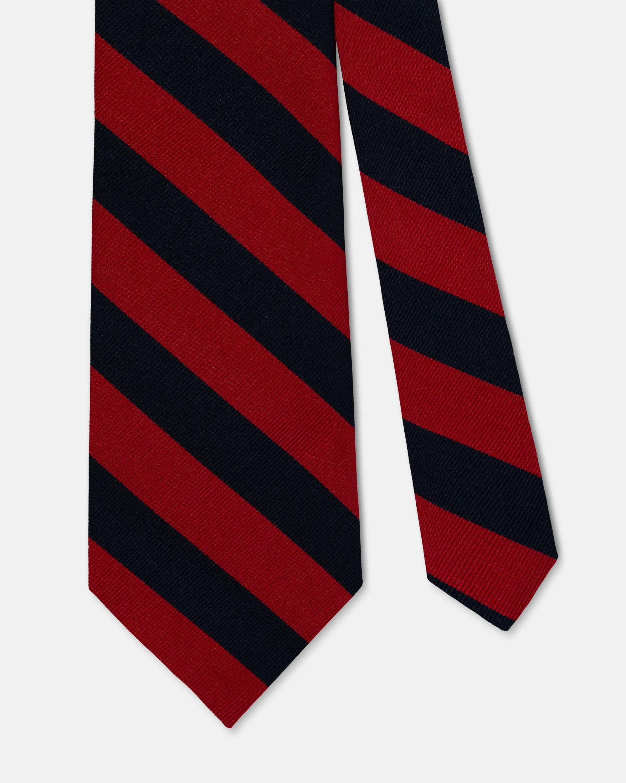 Made-in-USA Navy & Red Guard Stripe Silk Repp Tie sold by J. Press product image thumbnail 2