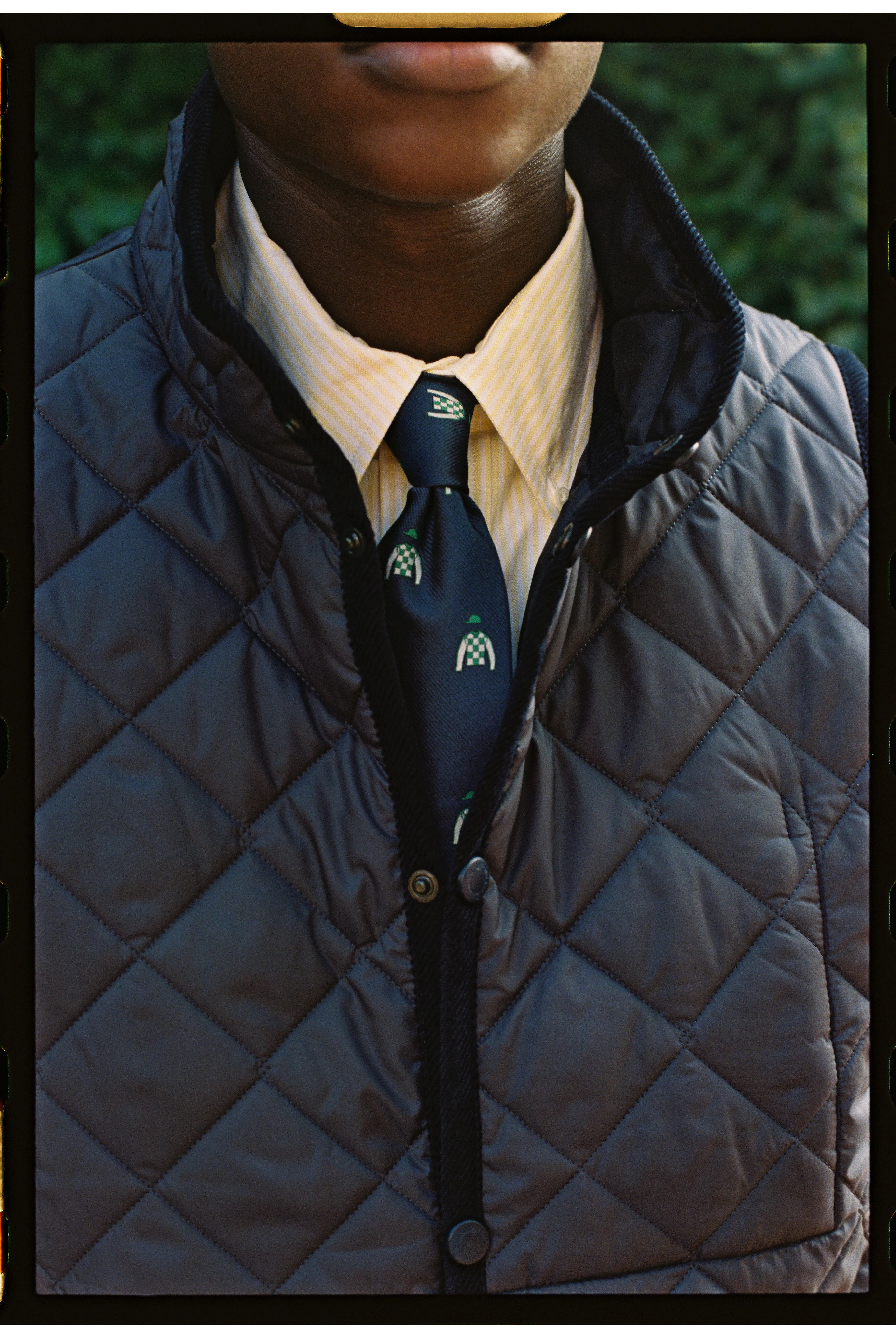 Made-in-USA Navy Jockey Silk Club Tie sold by J. Press product image thumbnail 3