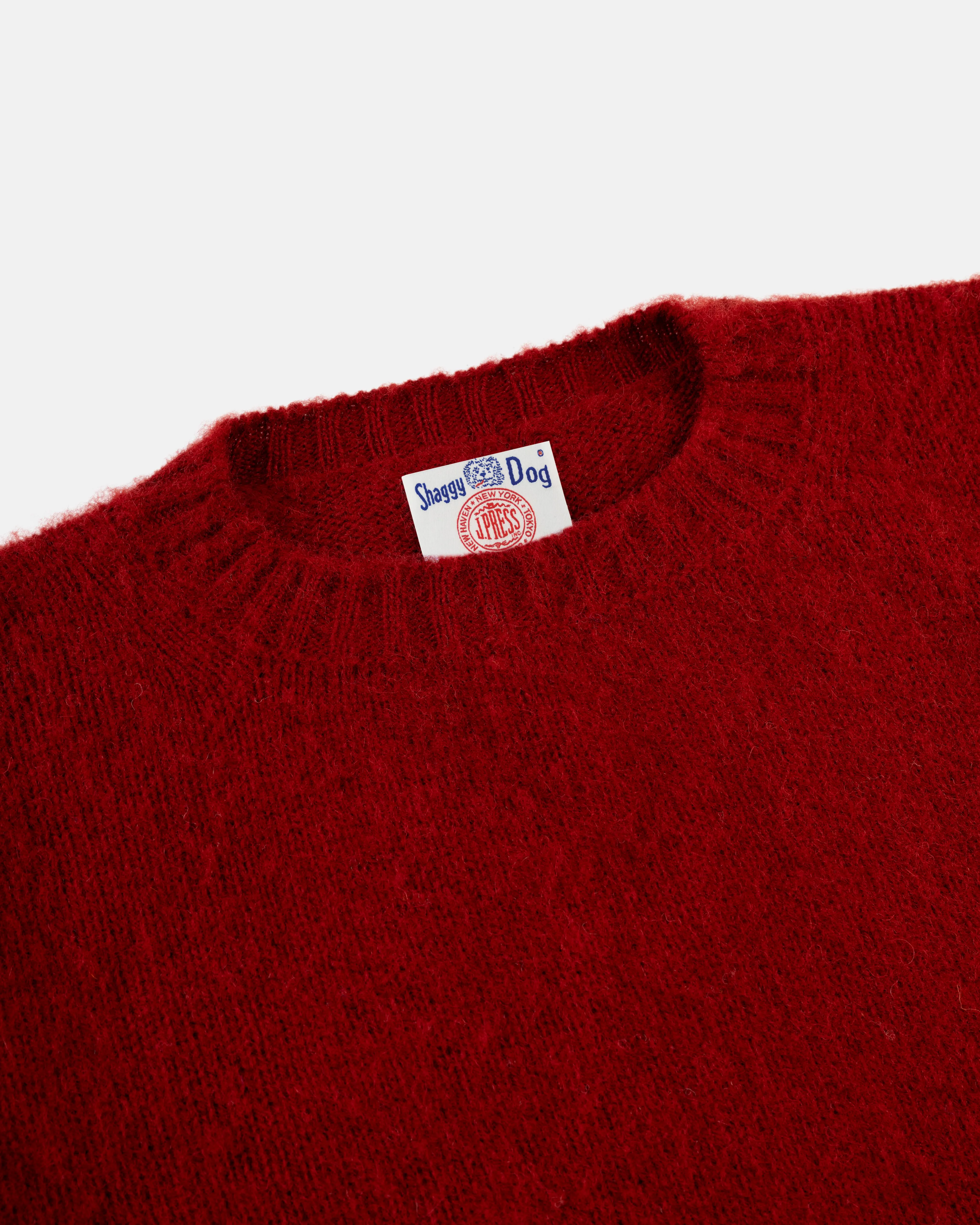 Made-in-Scotland Dark Red Shaggy Dog Sweater - Classic Fit sold by J. Press product image thumbnail 3