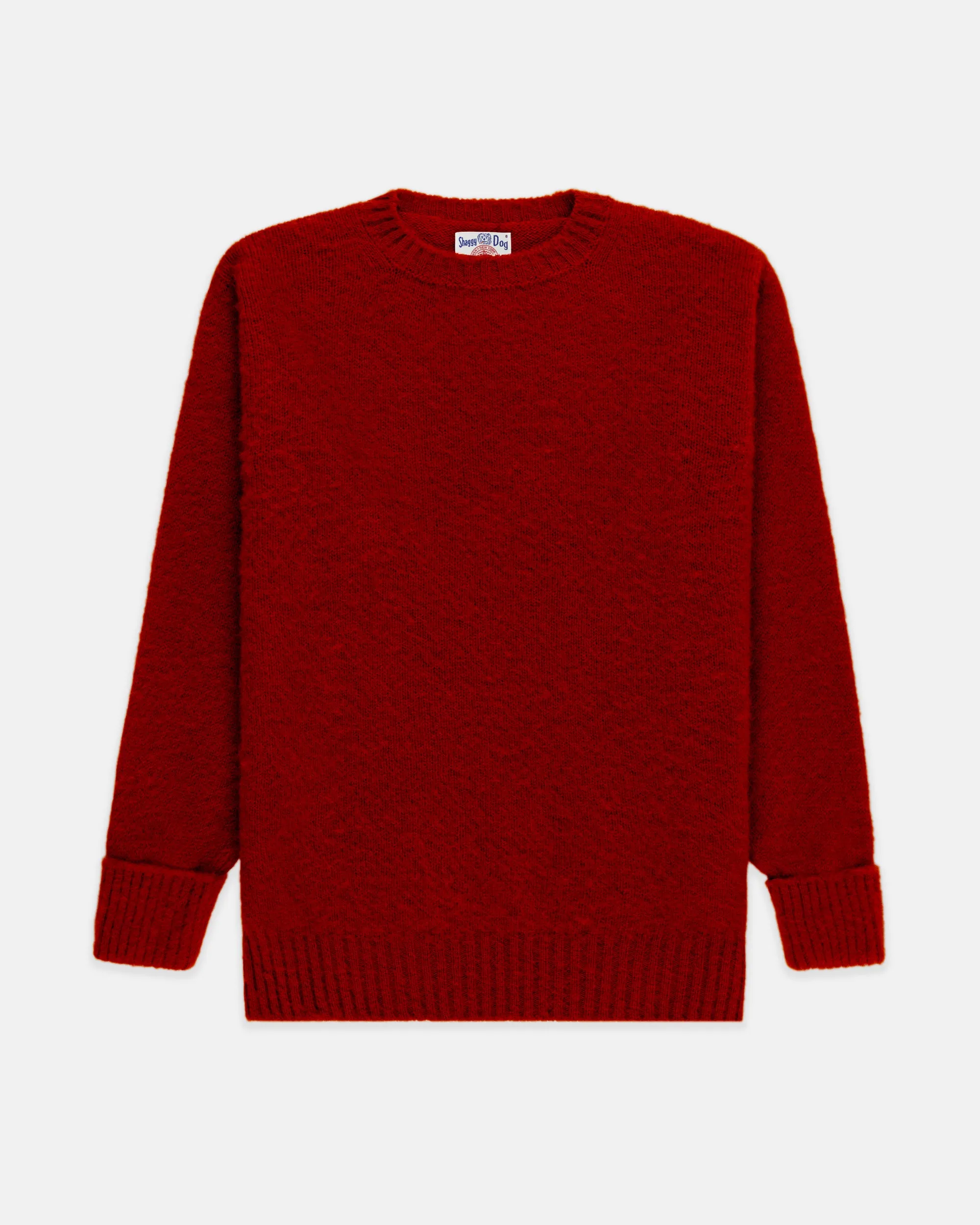 Made-in-Scotland Dark Red Shaggy Dog Sweater - Classic Fit sold by J. Press product image thumbnail 2