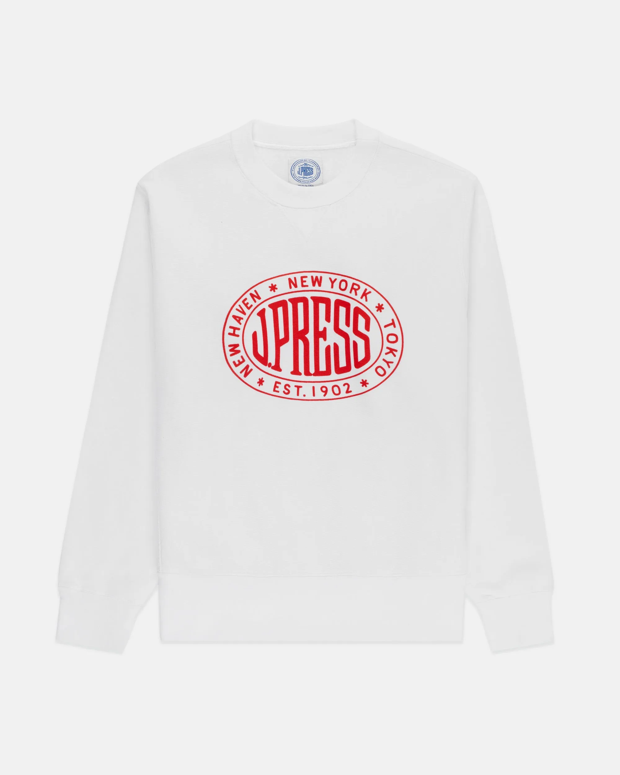 Made-in-USA White Vintage J. Press Vintage Seal Sweatshirt sold by J. Press