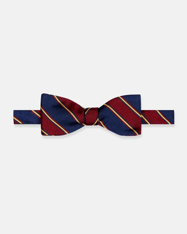 Made-in-England Old Albanians Regimental Silk Repp Bow Tie sold by J. Press