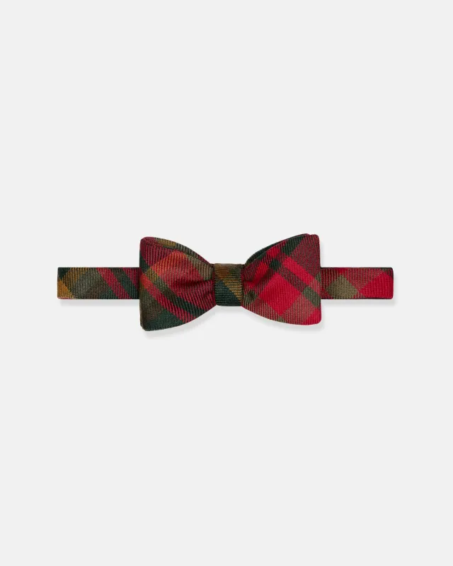 Made-in-England Maple Leaf Tartan Wool Bow Tie sold by J. Press