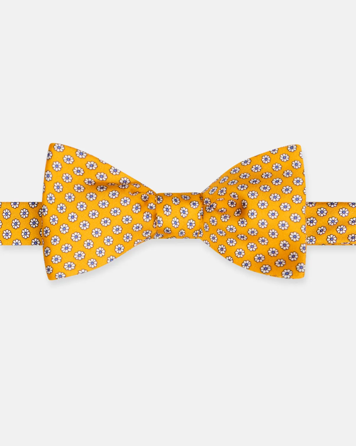Made-in-UK Gold Printed Foulard Silk Bow Tie sold by J. Press product image thumbnail 2