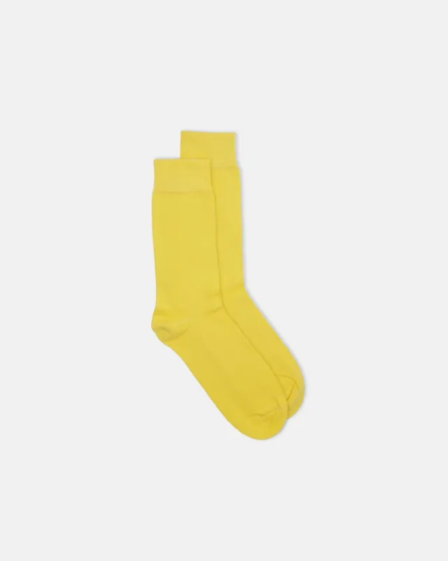 Solid Yellow Cotton Socks sold by J. Press