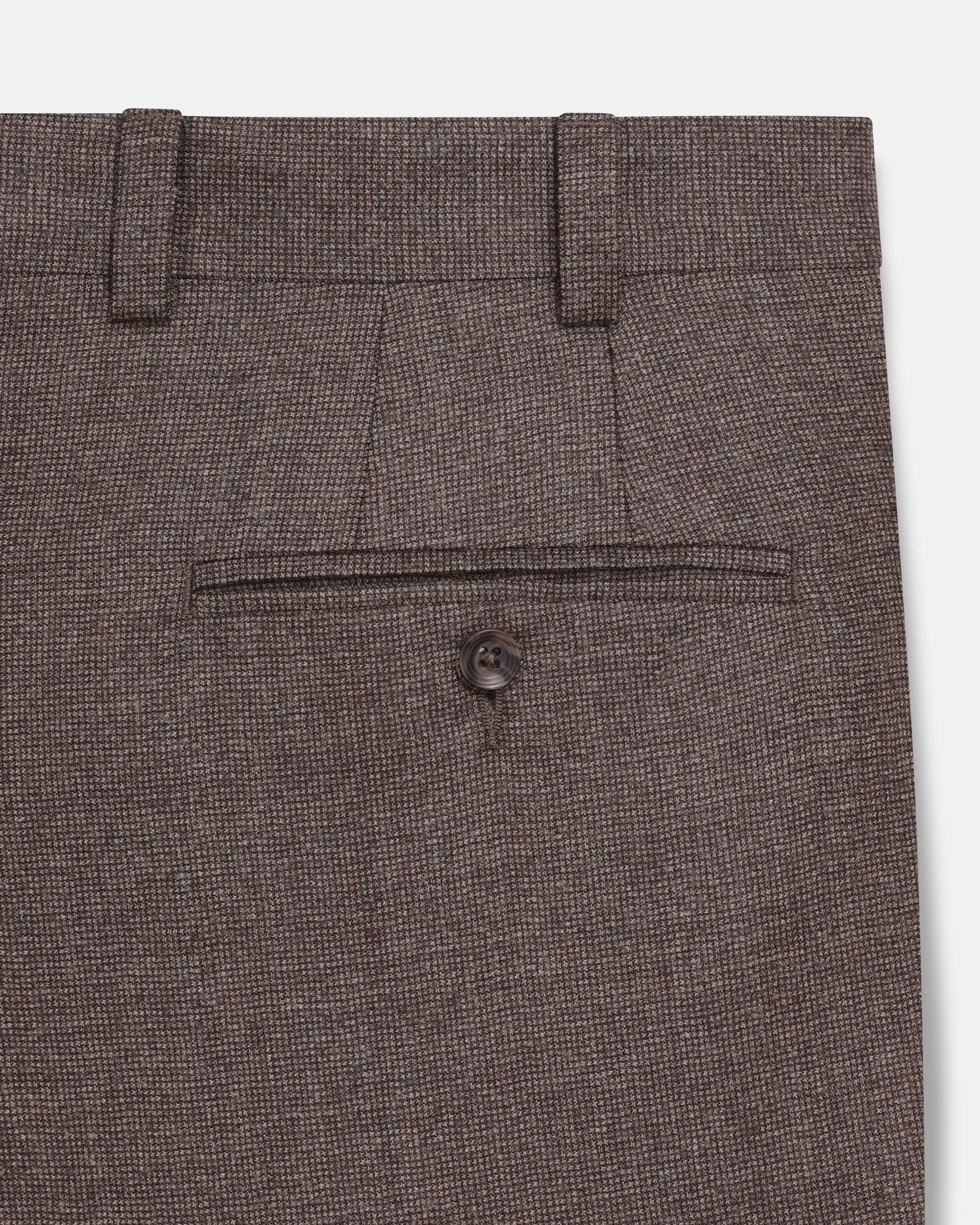 Made-in-Canada Tan Ticweave Wool Trouser sold by J. Press product image thumbnail 3