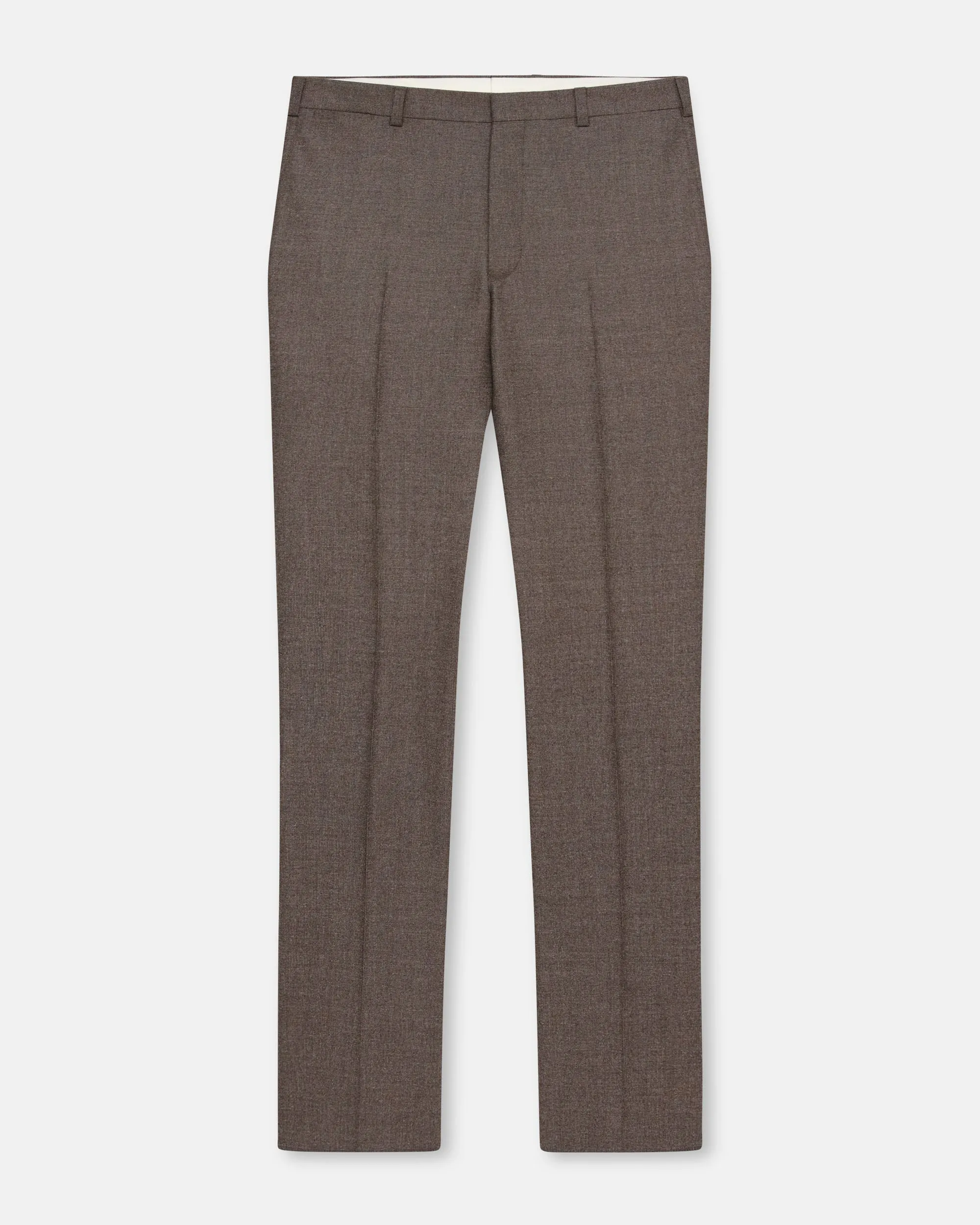 Made-in-Canada Tan Ticweave Wool Trouser sold by J. Press product image thumbnail 2