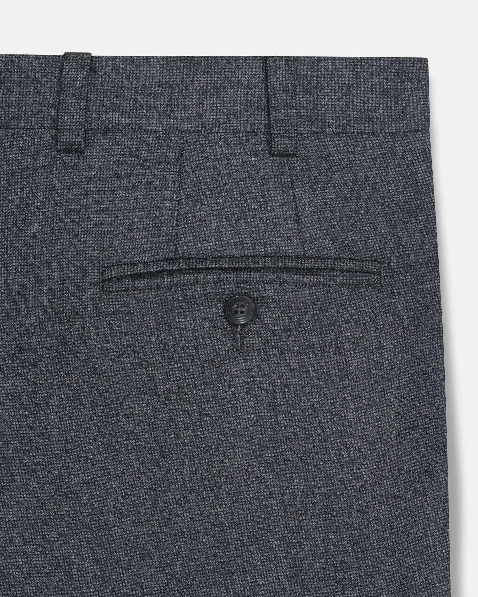 Made-in-Canada Gray Ticweave Wool Trouser sold by J. Press product image thumbnail 3