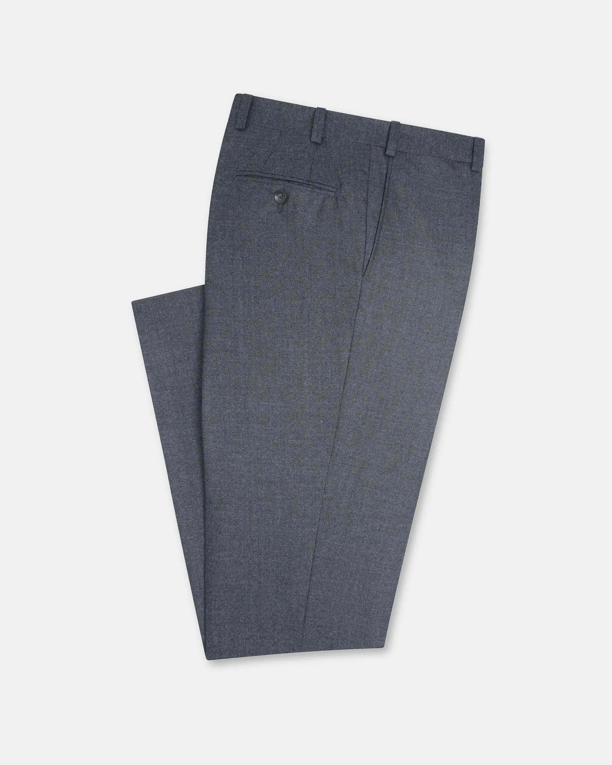Made-in-Canada Gray Ticweave Wool Trouser sold by J. Press
