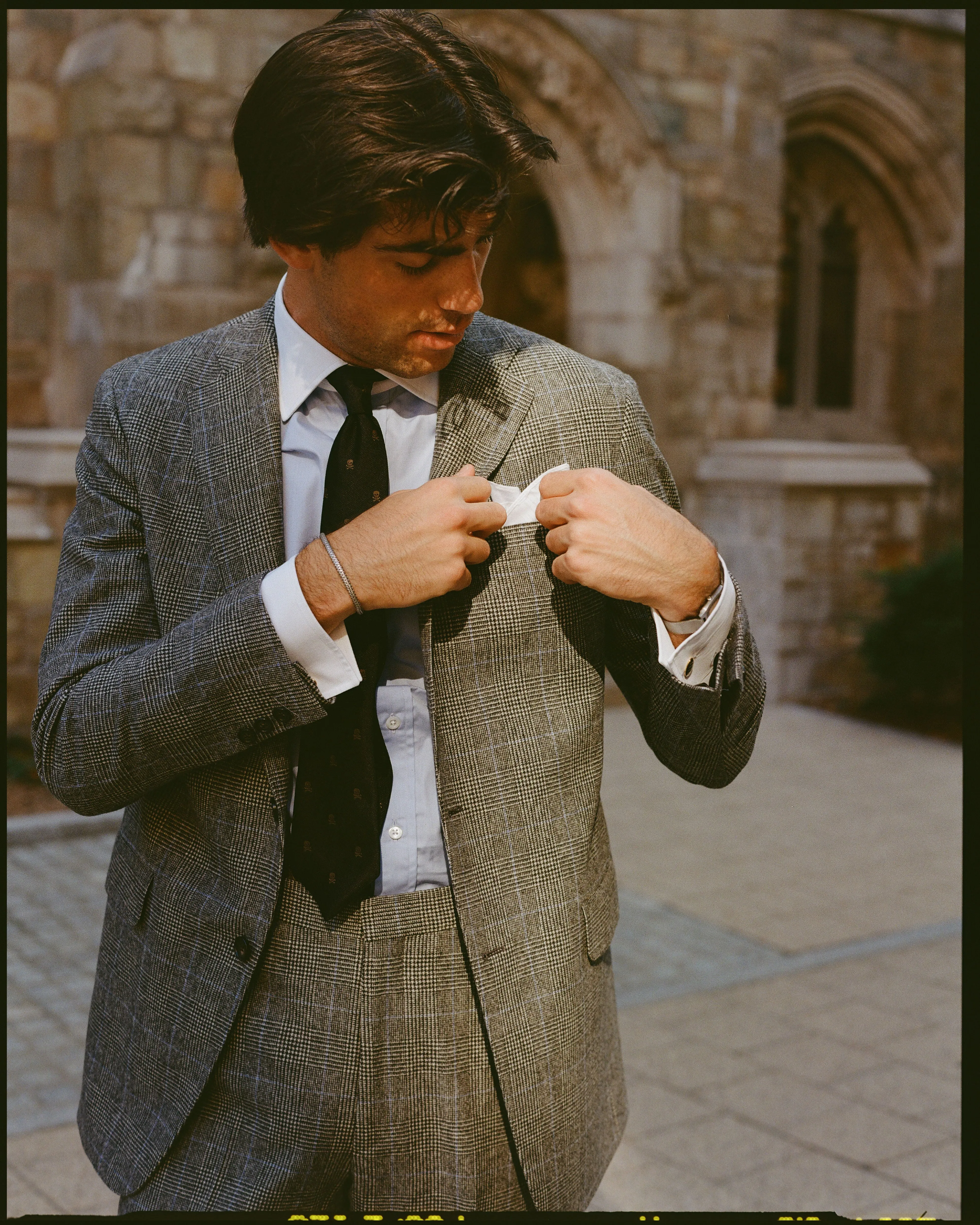 Made-in-USA Black & White Prince-of-Wales Fox Flannel Suit sold by J. Press product image thumbnail 2