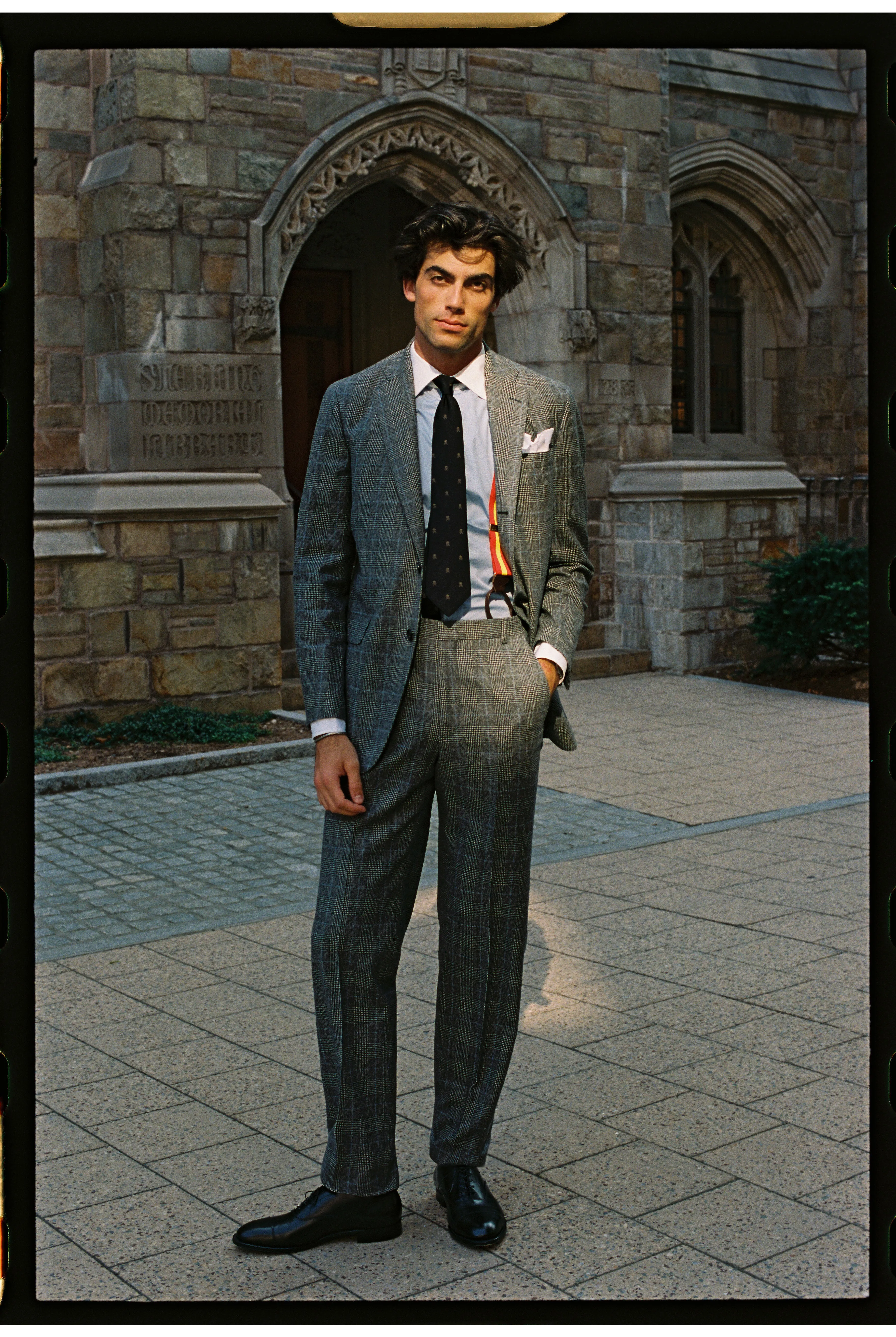 Made-in-USA Black & White Prince-of-Wales Fox Flannel Suit sold by J. Press product image thumbnail 3