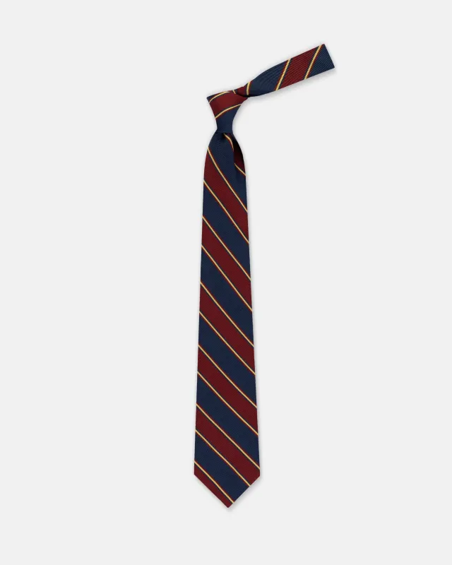 Made-in-England Old Albanians Regimental Silk Repp Tie sold by J. Press