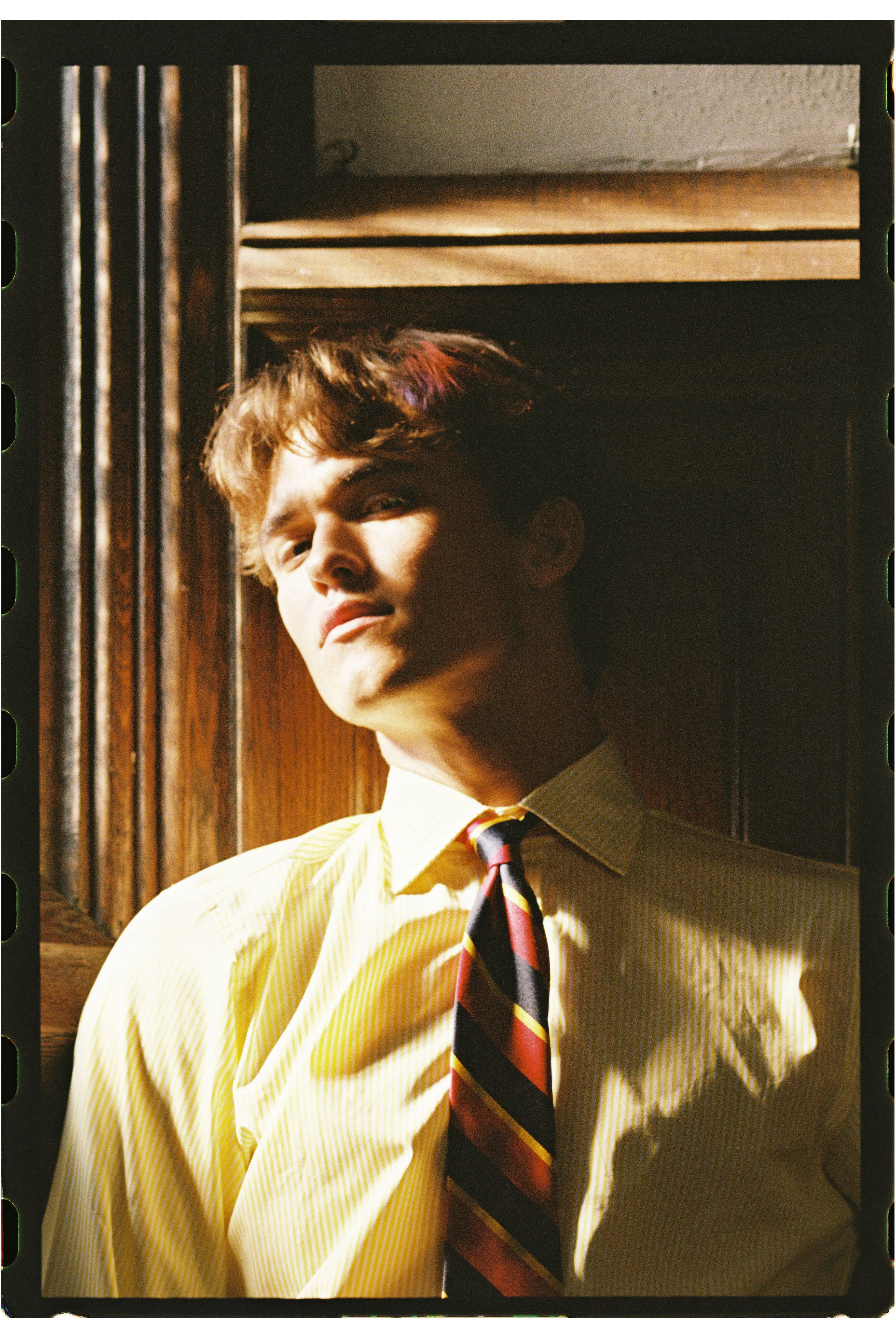 Made-in-USA Thomas Mason Yellow Bengal Stripe Spread Collar Dress Shirt - Regular Fit sold by J. Press product image thumbnail 2