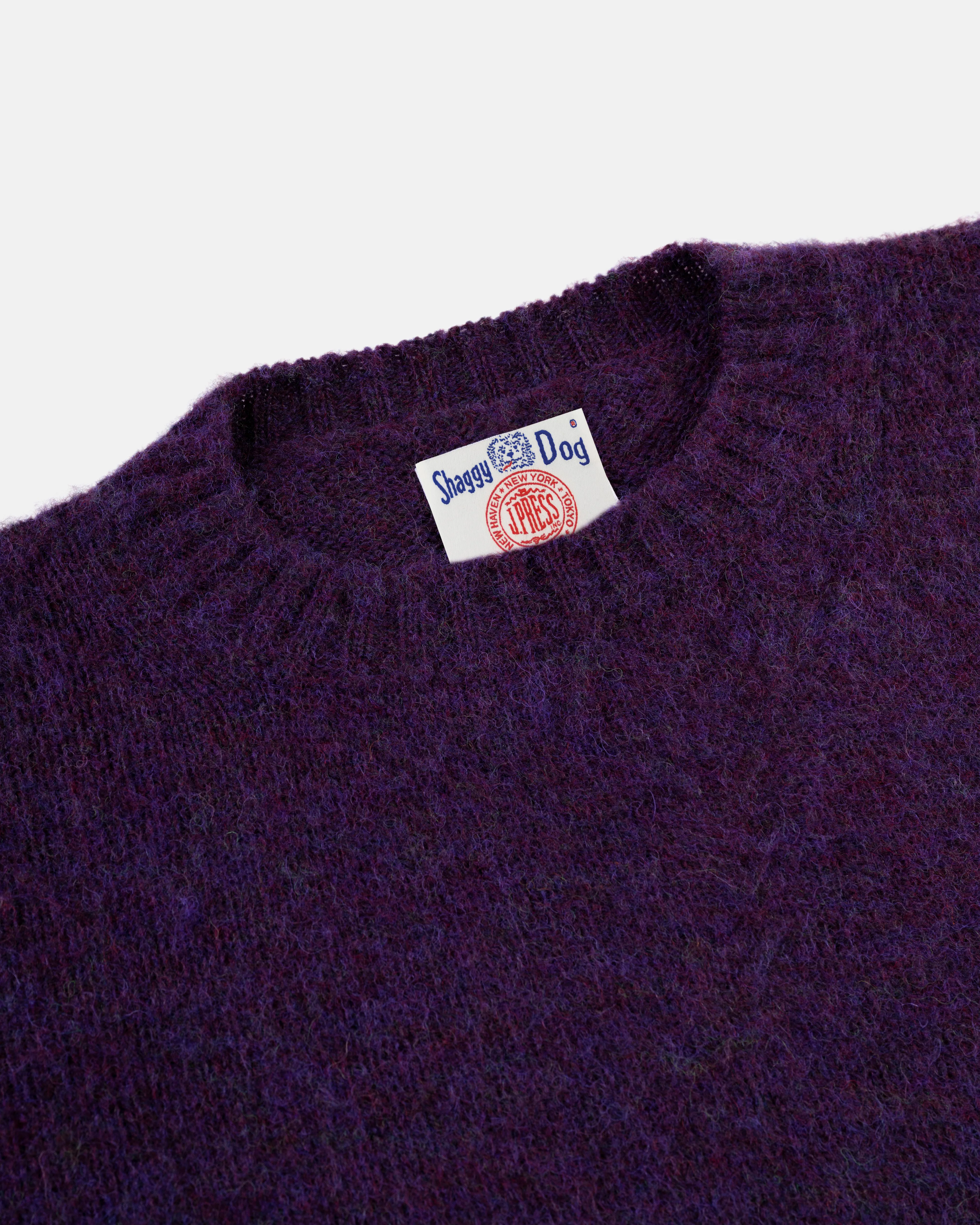 Made-in-Scotland Purple Shaggy Dog Sweater - Classic Fit sold by J. Press product image thumbnail 4