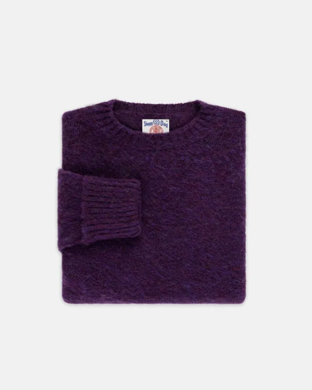Made-in-Scotland Purple Shaggy Dog Sweater - Classic Fit sold by J. Press