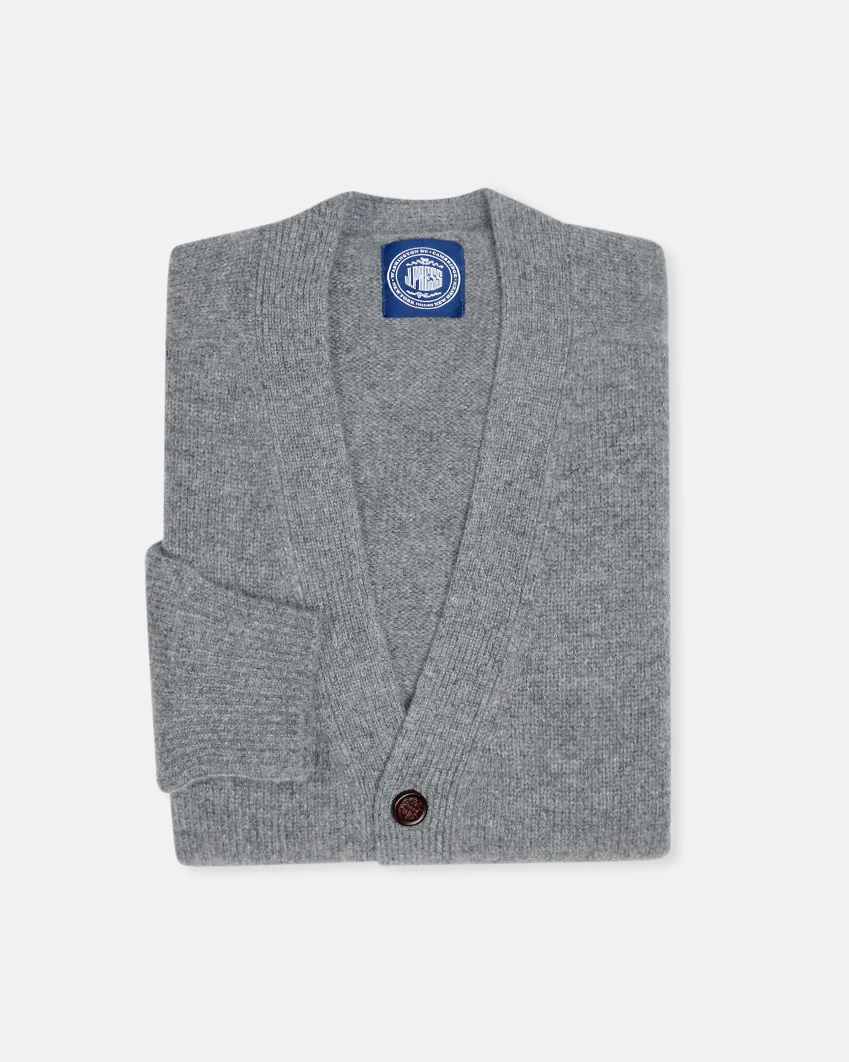 Charcoal Lambswool Cardigan Sweater sold by J. Press