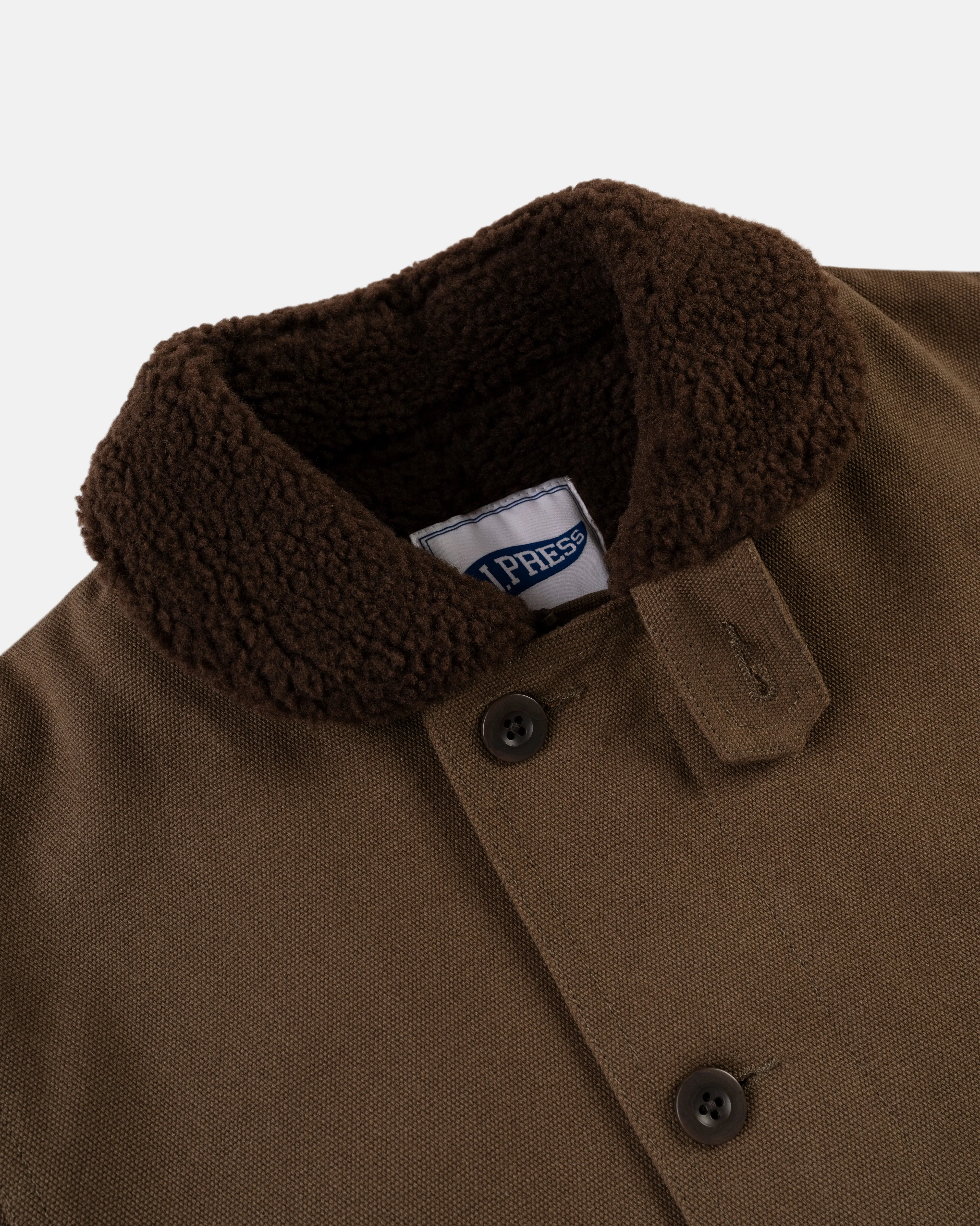 Olive Fleece-lined Canvas Deck Jacket sold by J. Press product image thumbnail 2