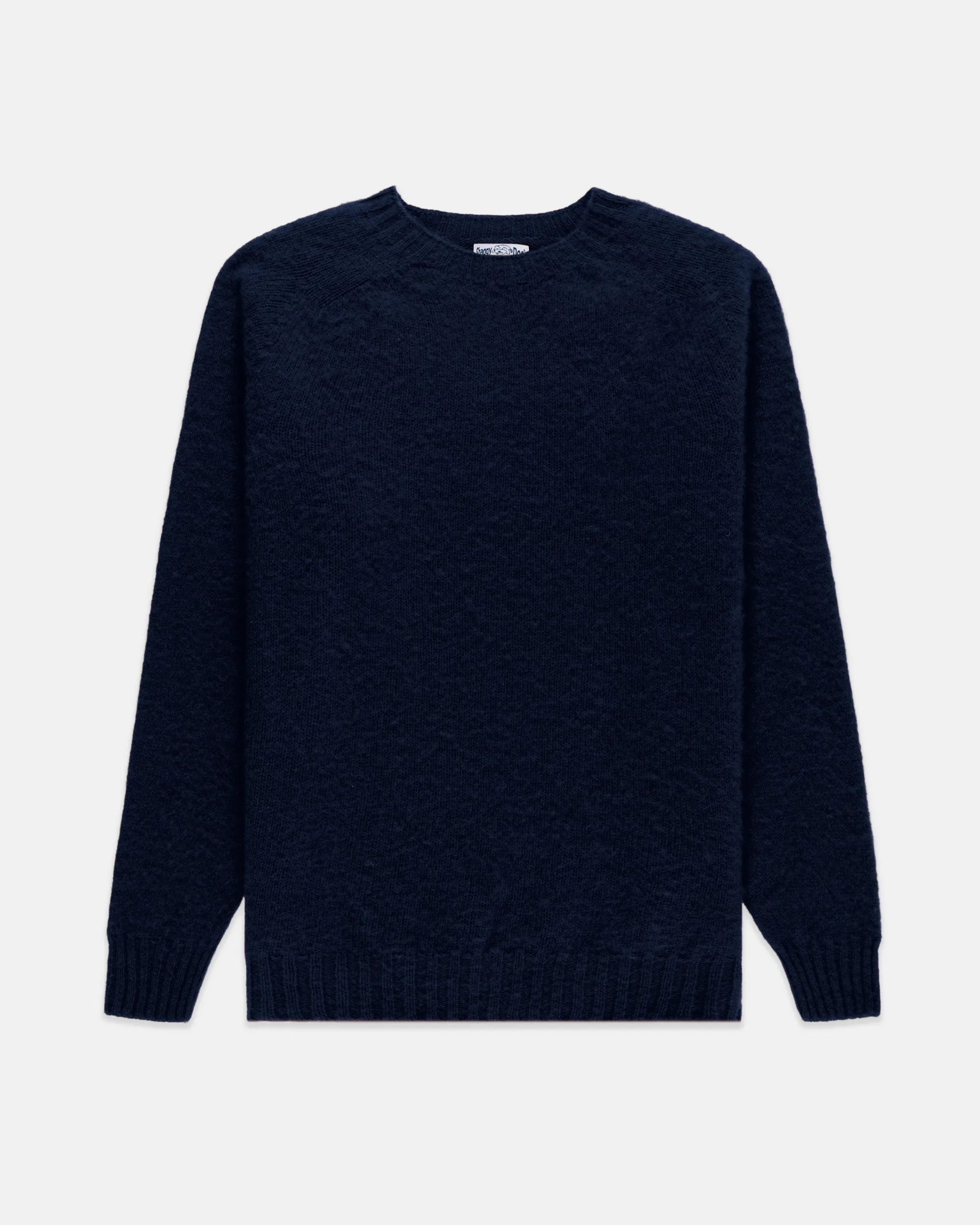 Made-in-Scotland Navy Shaggy Dog Sweater - Trim Fit sold by J. Press product image thumbnail 2