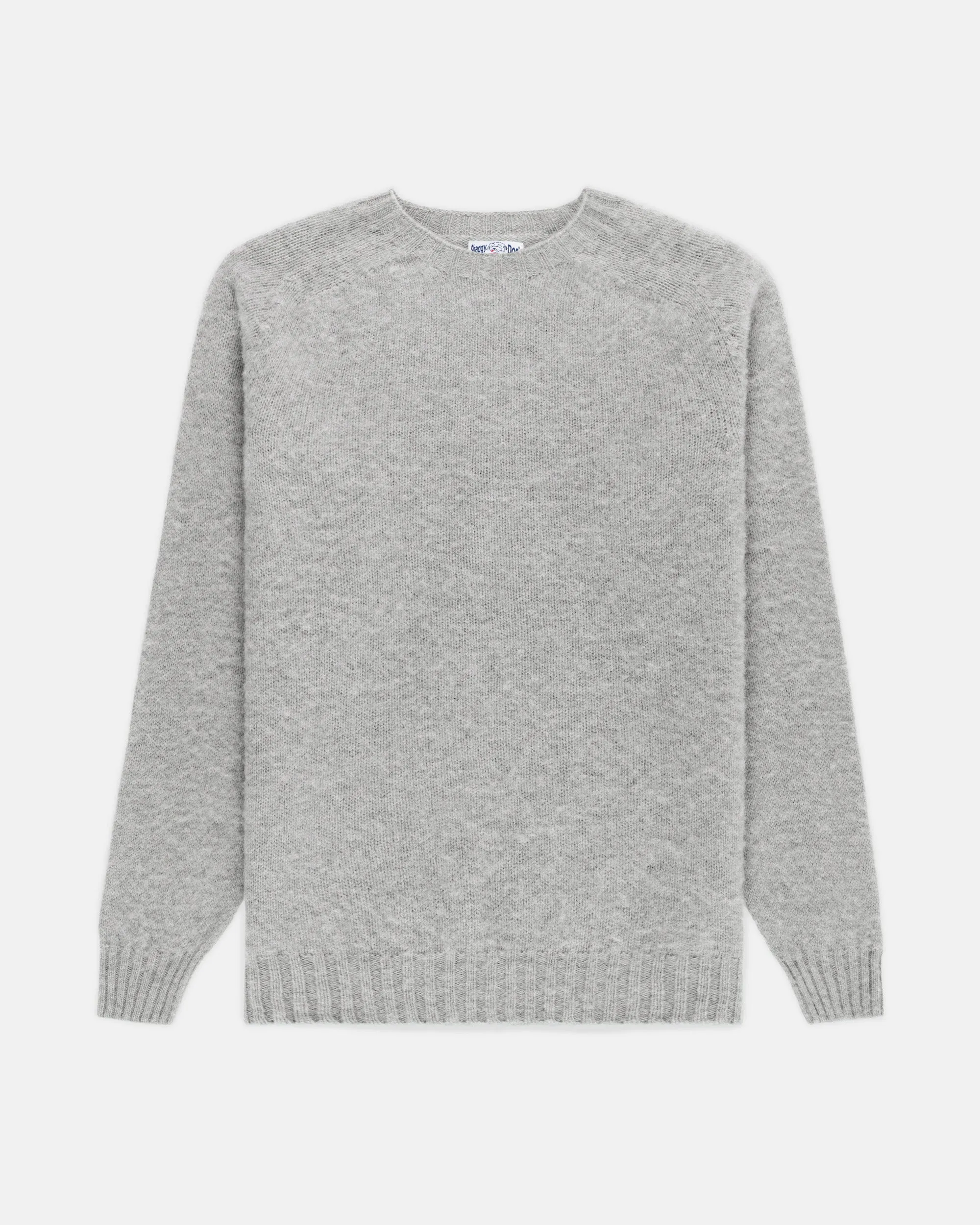 Made-in-Scotland Light Grey Shaggy Dog Sweater - Trim Fit sold by J. Press product image thumbnail 2