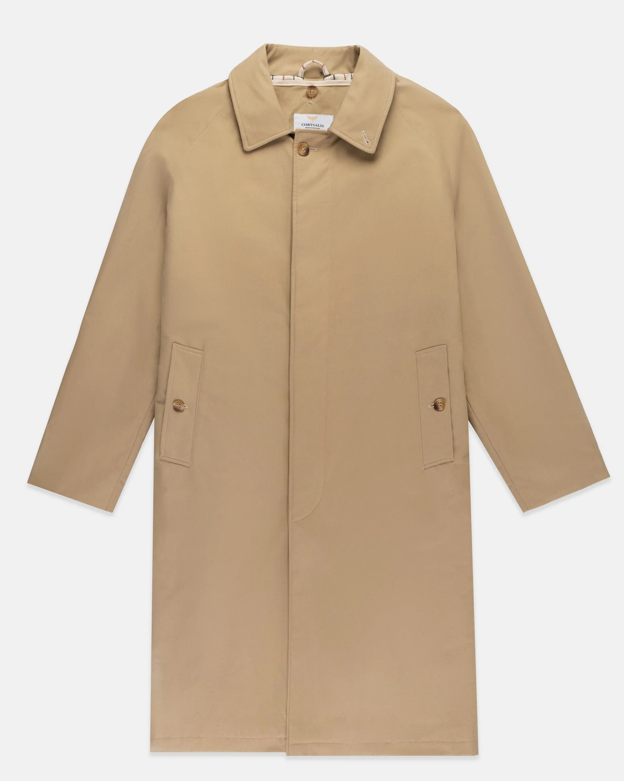 Made-in-England Beige Waterproof Raincoat sold by J. Press