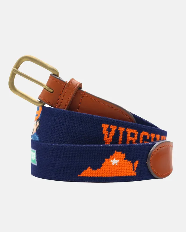 UVA Life Needlepoint Belt sold by J. Press