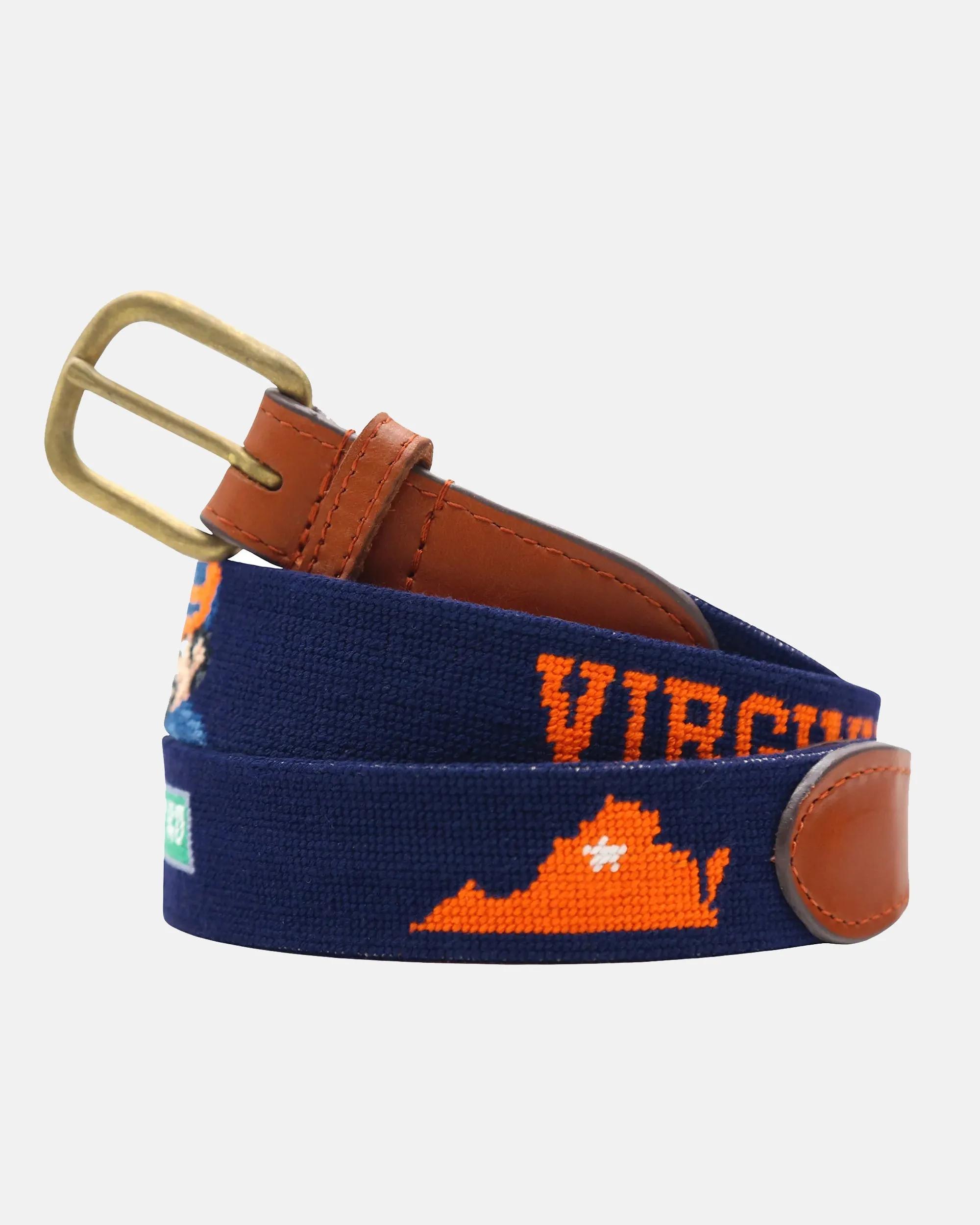 UVA Life Needlepoint Belt sold by J. Press