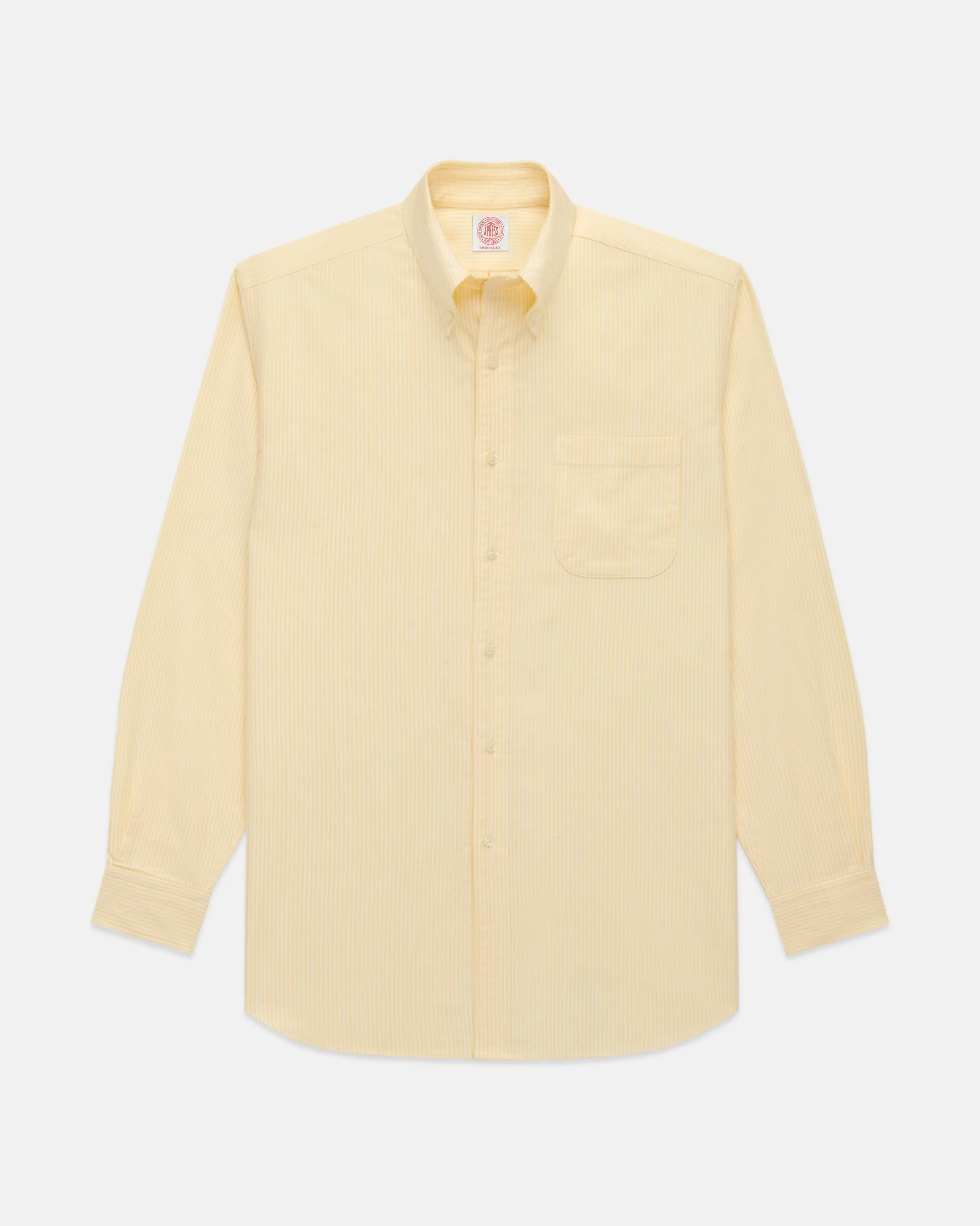 Made-in-USA Yellow University Stripe Oxford Cloth Shirt - Classic Fit sold by J. Press product image thumbnail 2