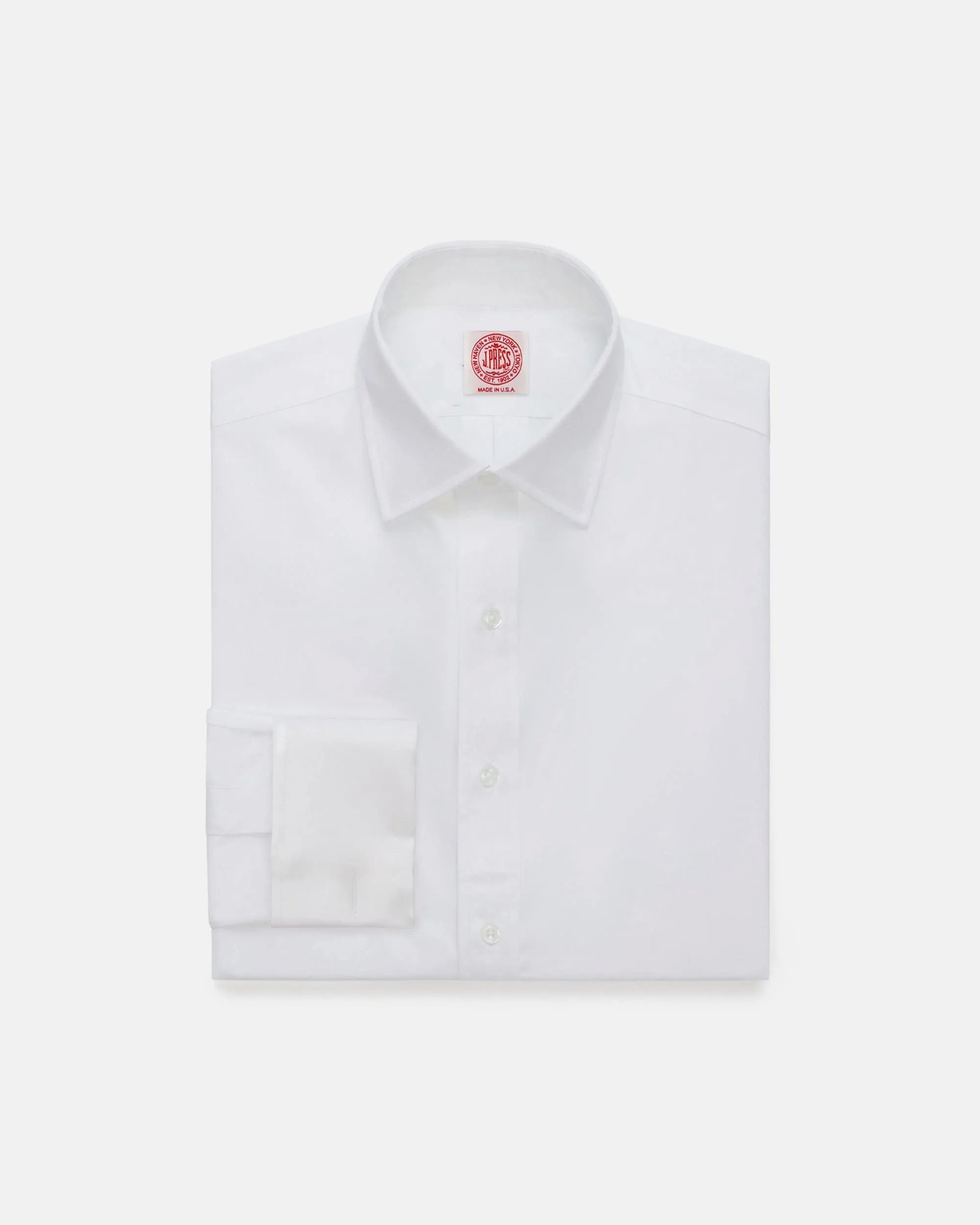 Made-in-USA Thomas Mason White French Cuff Dress Shirt - Classic Fit sold by J. Press