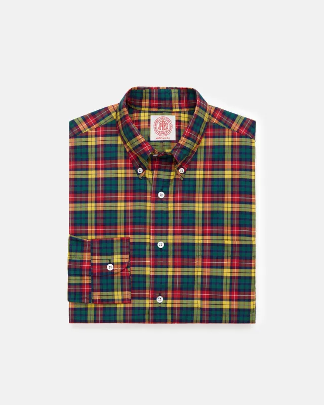 Made-in-USA Thomas Mason Buchanan Tartan Broadcloth Sport Shirt - Classic Fit sold by J. Press