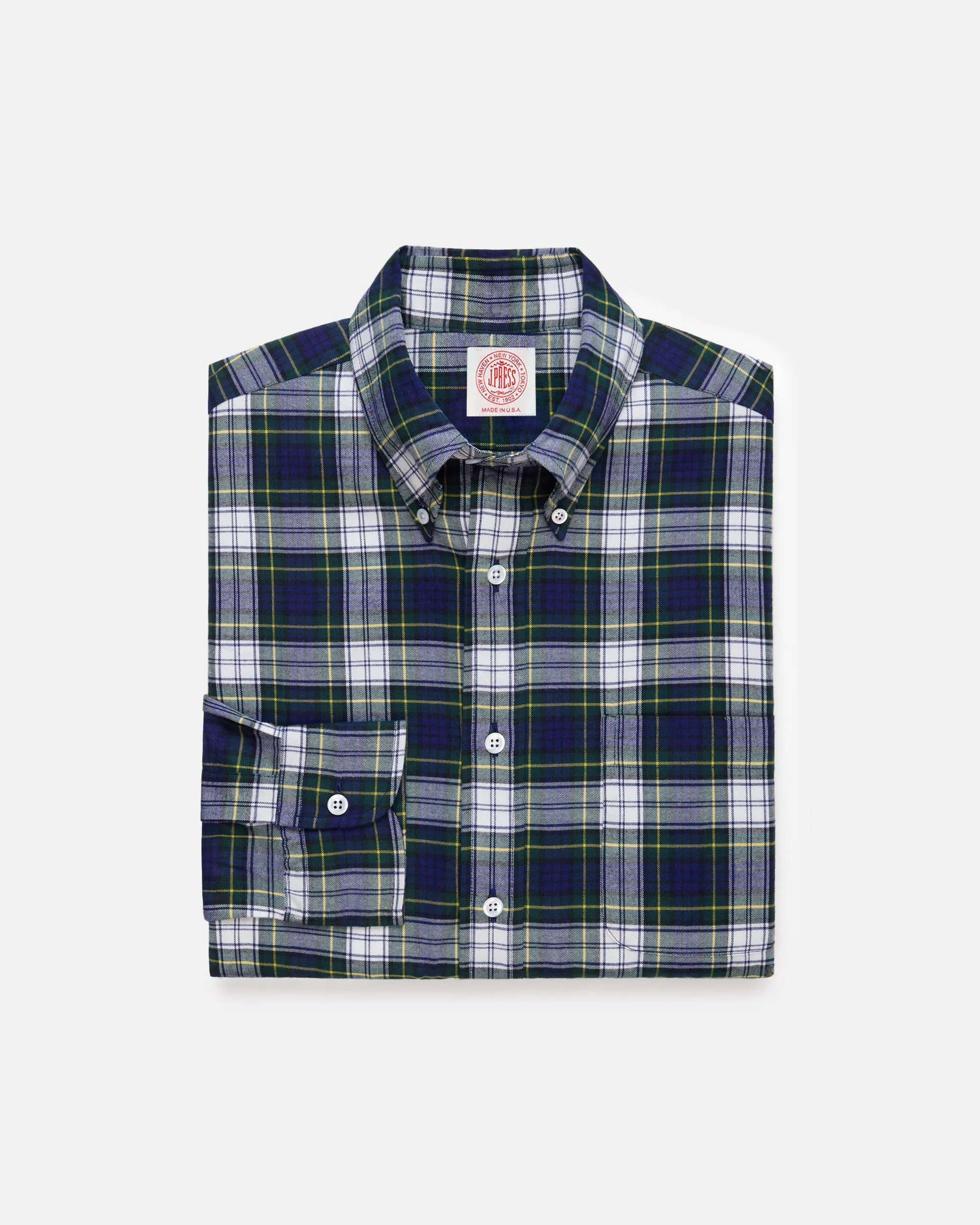 Made-in-USA Dress Gordon Tartan Flannel Sport Shirt - Classic Fit sold by J. Press