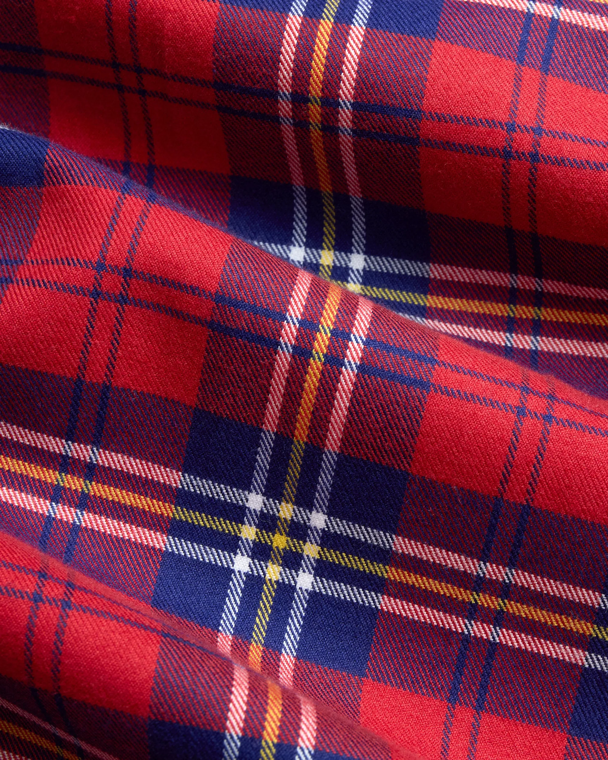 Made-in-USA Red Ground Tartan Flannel Sport Shirt - Classic Fit sold by J. Press product image thumbnail 3