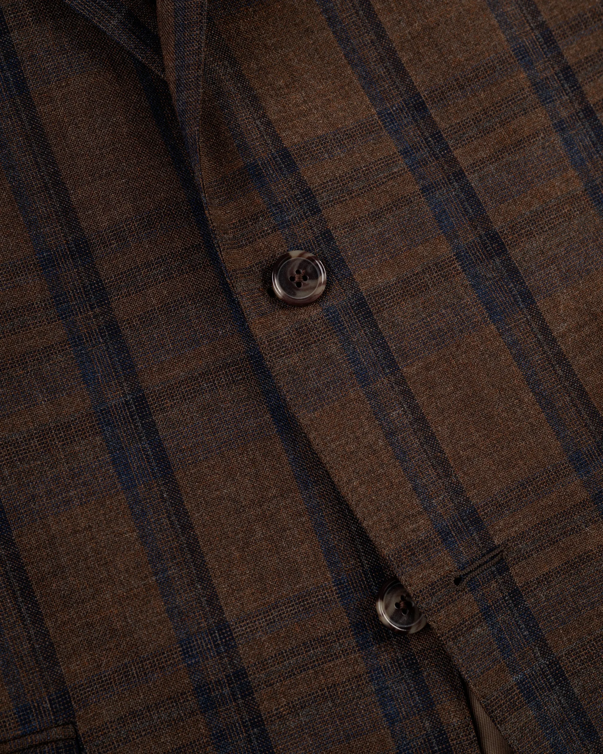 Made-in-USA Brown & Navy Windowpane Fox Air Wool Sport Coat sold by J. Press product image thumbnail 2
