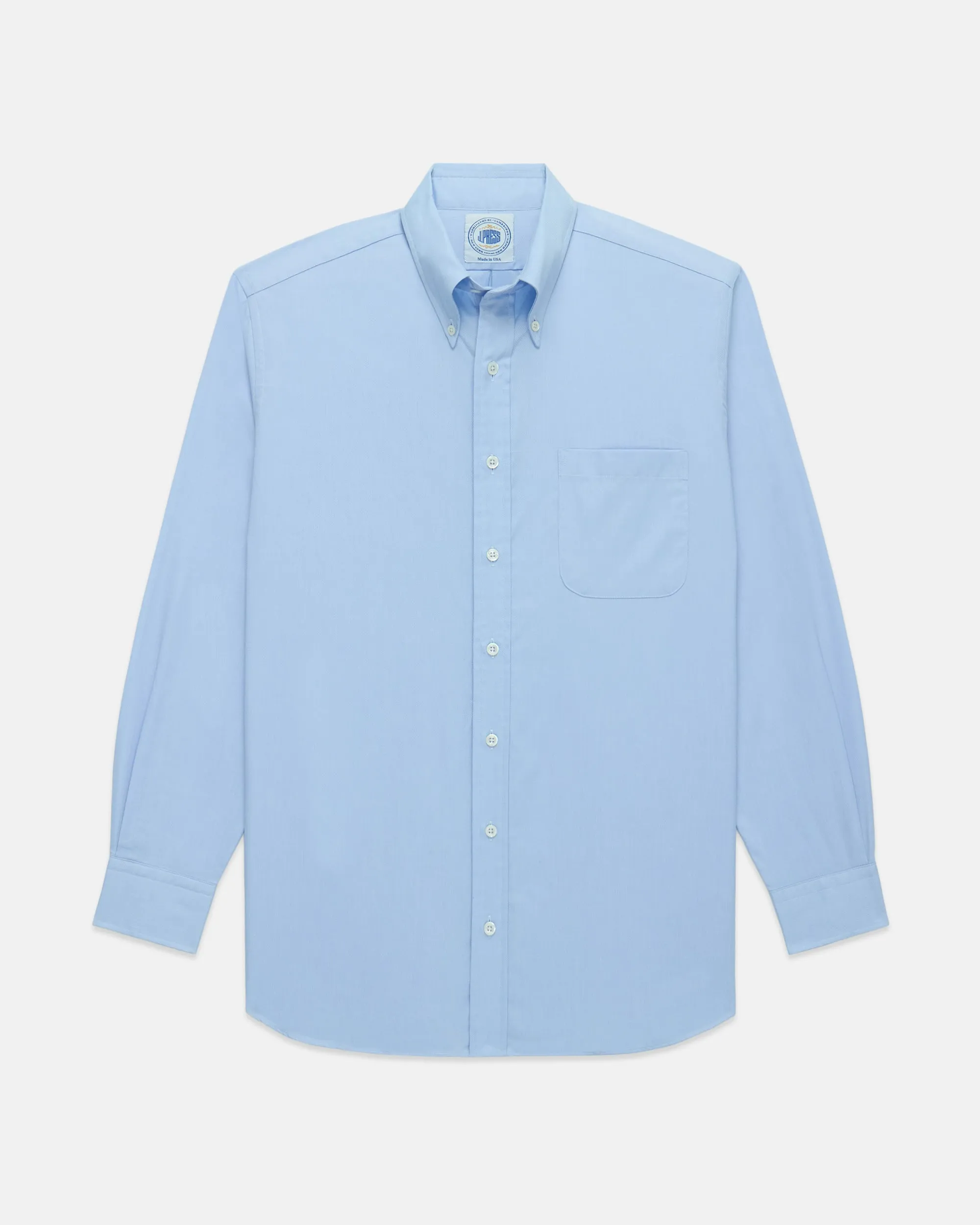 Made-in-USA Thomas Mason Blue Royal Oxford Button Down Shirt - Classic Fit sold by J. Press product image thumbnail 2