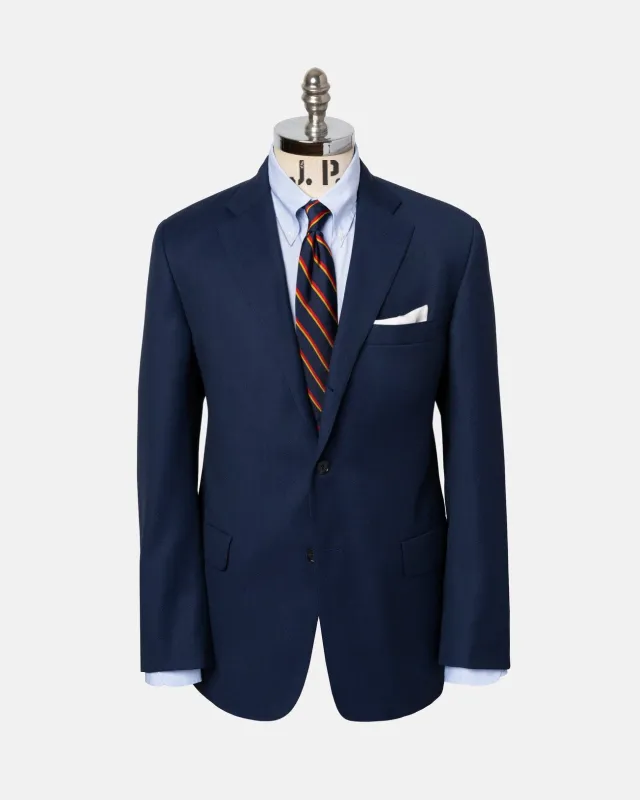 Made-in-USA Blue Birdseye Wool Suit sold by J. Press