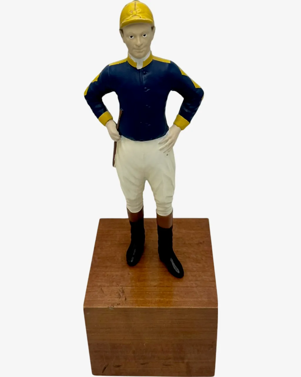 Vintage Equestrian Jockey Bookend Blue Yellow sold by J. Press product image thumbnail 4