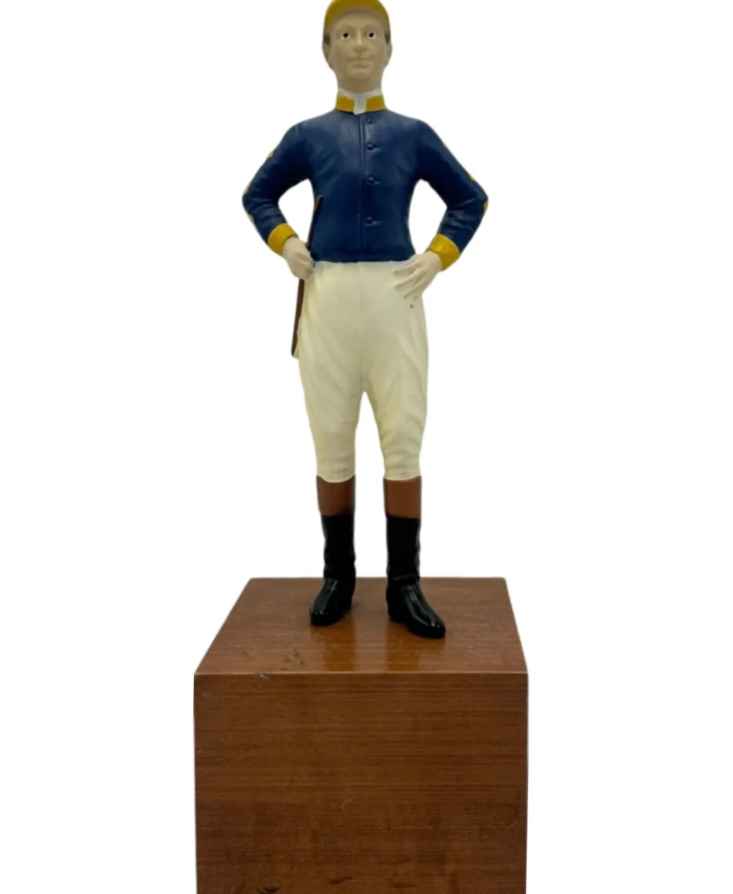 Vintage Equestrian Jockey Bookend Blue Yellow sold by J. Press product image thumbnail 3