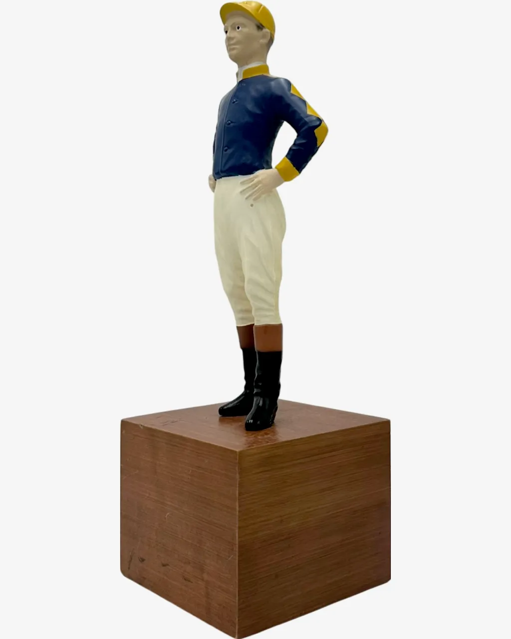 Vintage Equestrian Jockey Bookend Blue Yellow sold by J. Press product image thumbnail 5