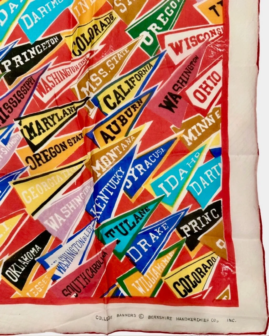 Vintage College University Banners Scarf by Berkshire Handkerchief Co. sold by J. Press product image thumbnail 4