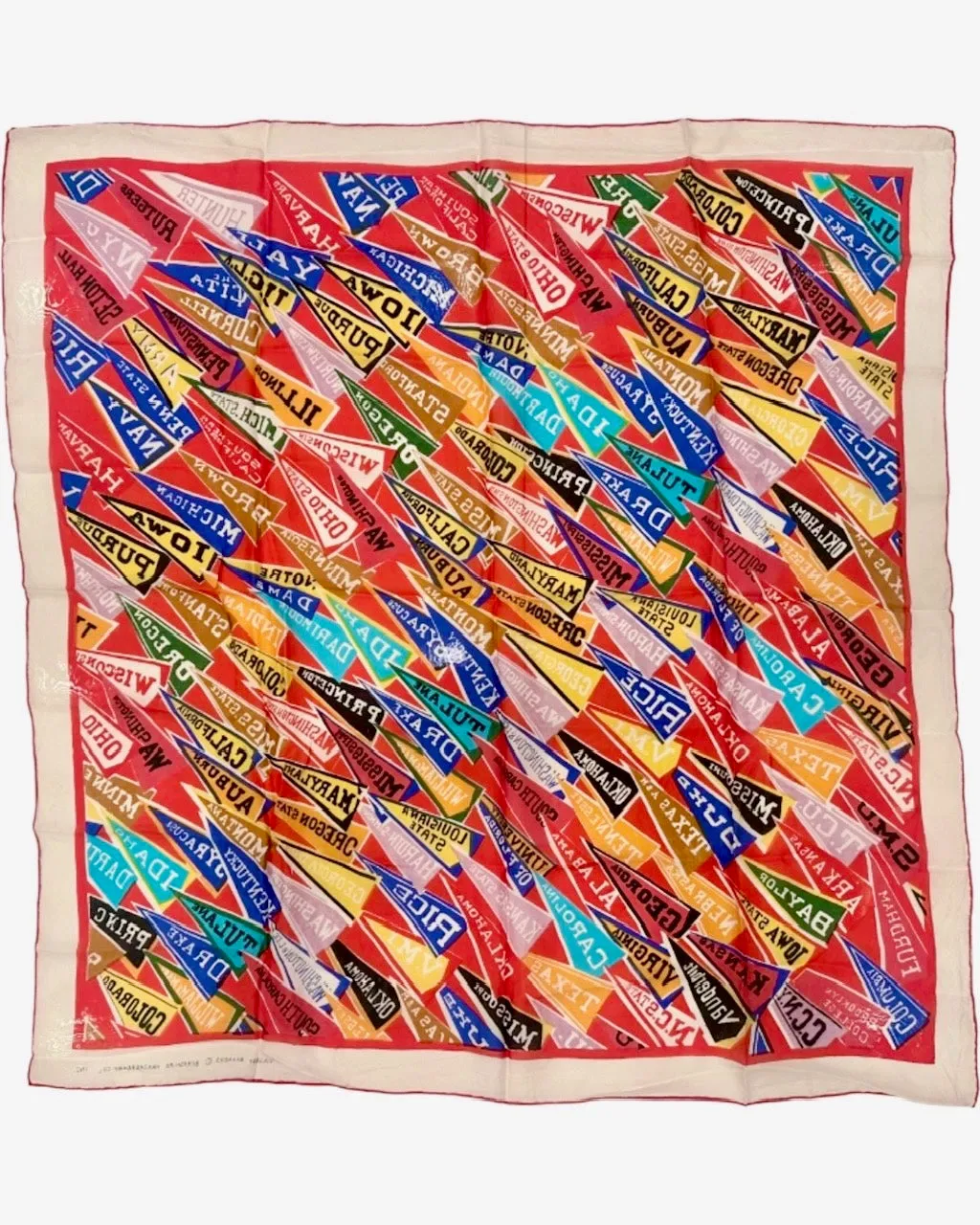 Vintage College University Banners Scarf by Berkshire Handkerchief Co. sold by J. Press product image thumbnail 3