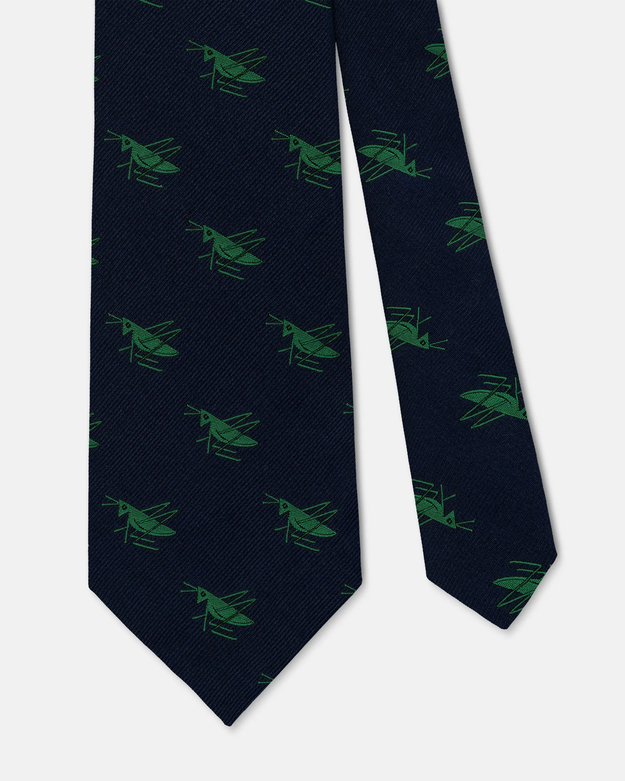 Made-in-UK Navy with Kelly Grasshoppers Club Tie sold by J. Press product image thumbnail 2