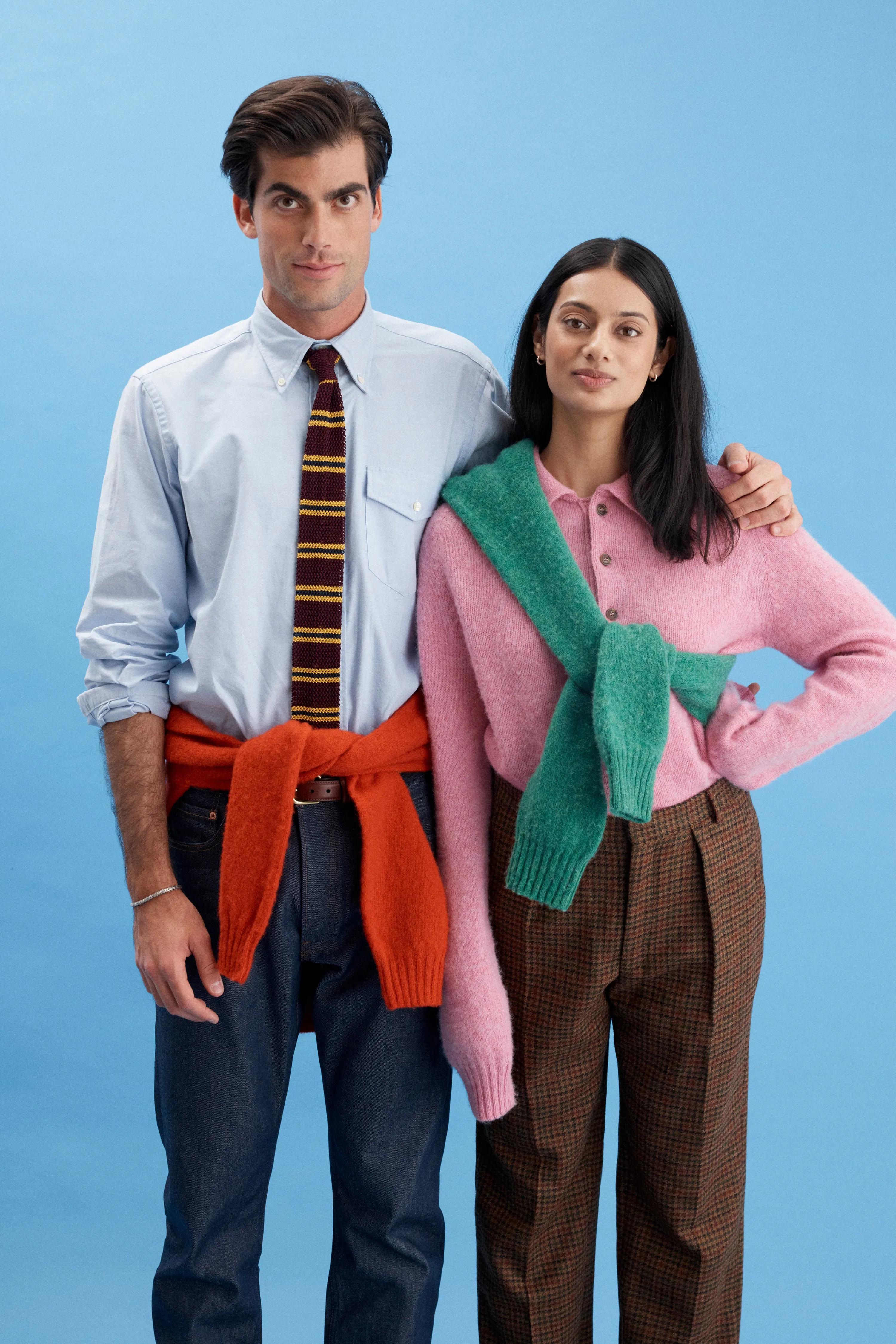 J. Press x Alex Mill Pink Shaggy Dog Polo Sweater - Trim Fit sold by J. Press product image thumbnail 2