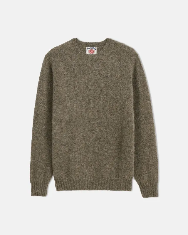 J. Press x Alex Mill Grey Shaggy Dog Sweater - Trim Fit sold by J. Press
