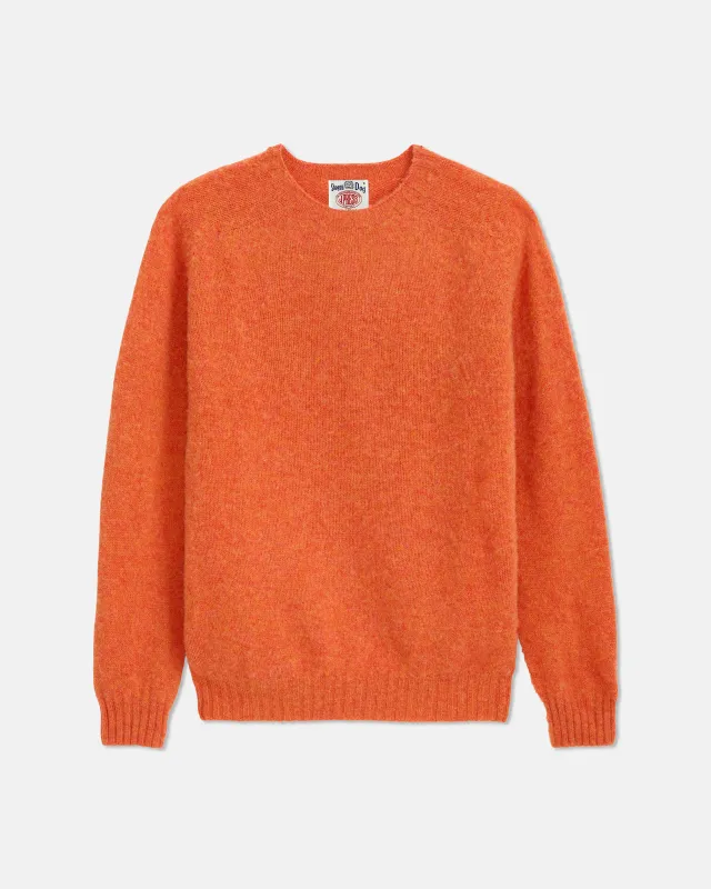 J. Press x Alex Mill Orange Shaggy Dog Sweater - Trim Fit sold by J. Press