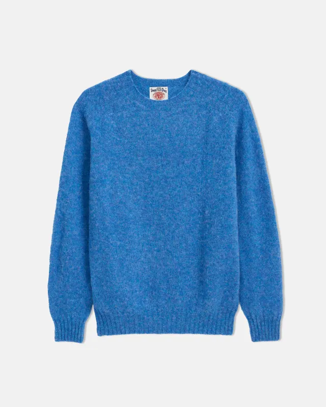 J. Press x Alex Mill Blue Shaggy Dog Sweater - Trim Fit sold by J. Press