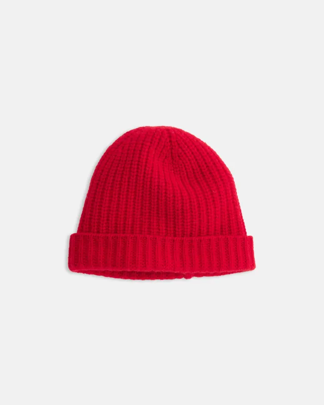 J. Press x Alex Mill Red Cashmere Beanie sold by J. Press