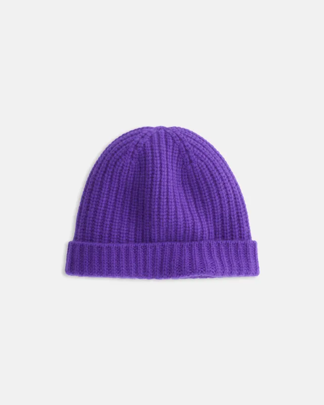 J. Press x Alex Mill Purple Cashmere Beanie sold by J. Press