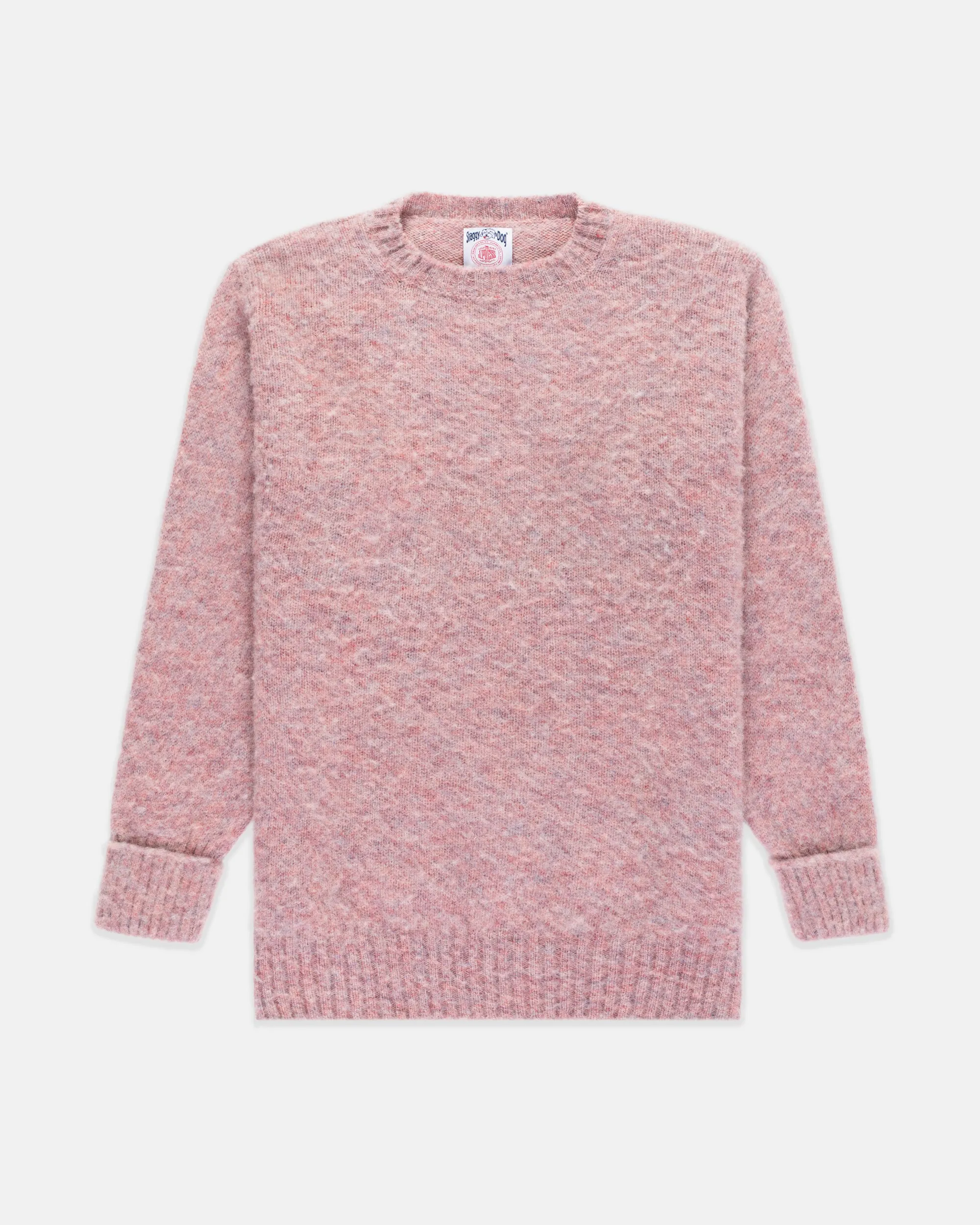 Made-in-Scotland Dark Pink Marl Shaggy Dog Sweater - Classic Fit sold by J. Press product image thumbnail 2